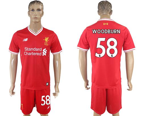 Liverpool #58 Woodburn Red Home Soccer Club Jersey
